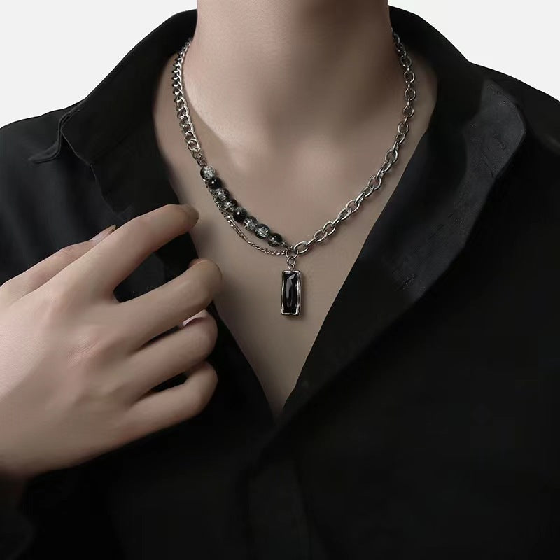 Obsidian Edge Titanium Necklace