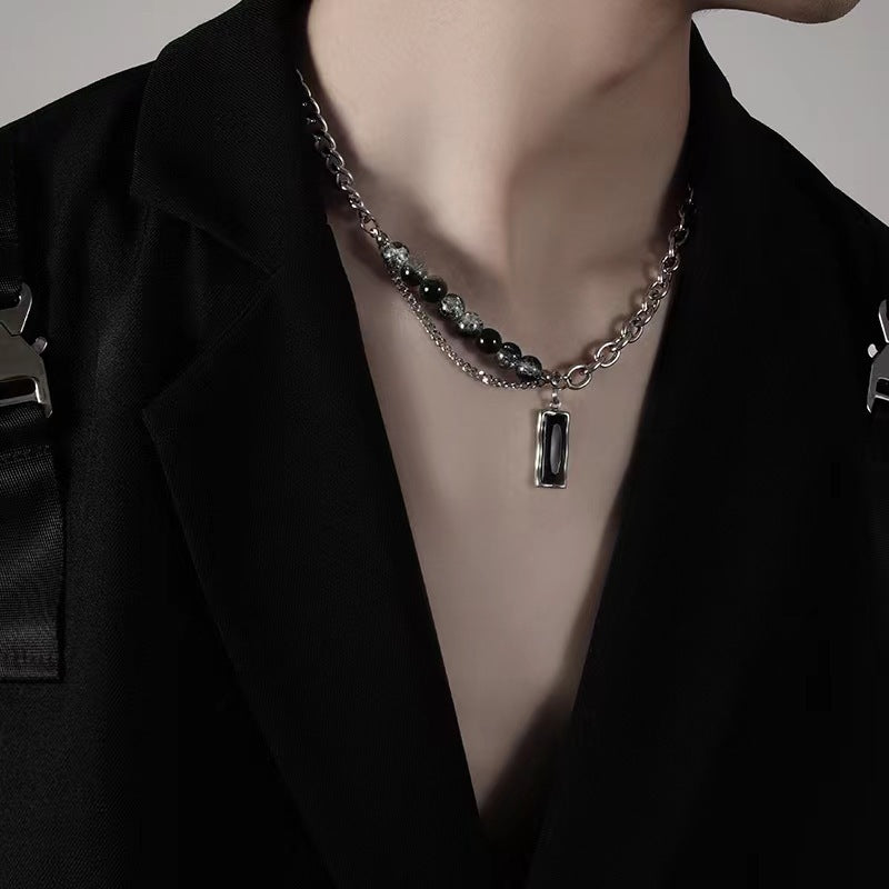 Obsidian Edge Titanium Necklace