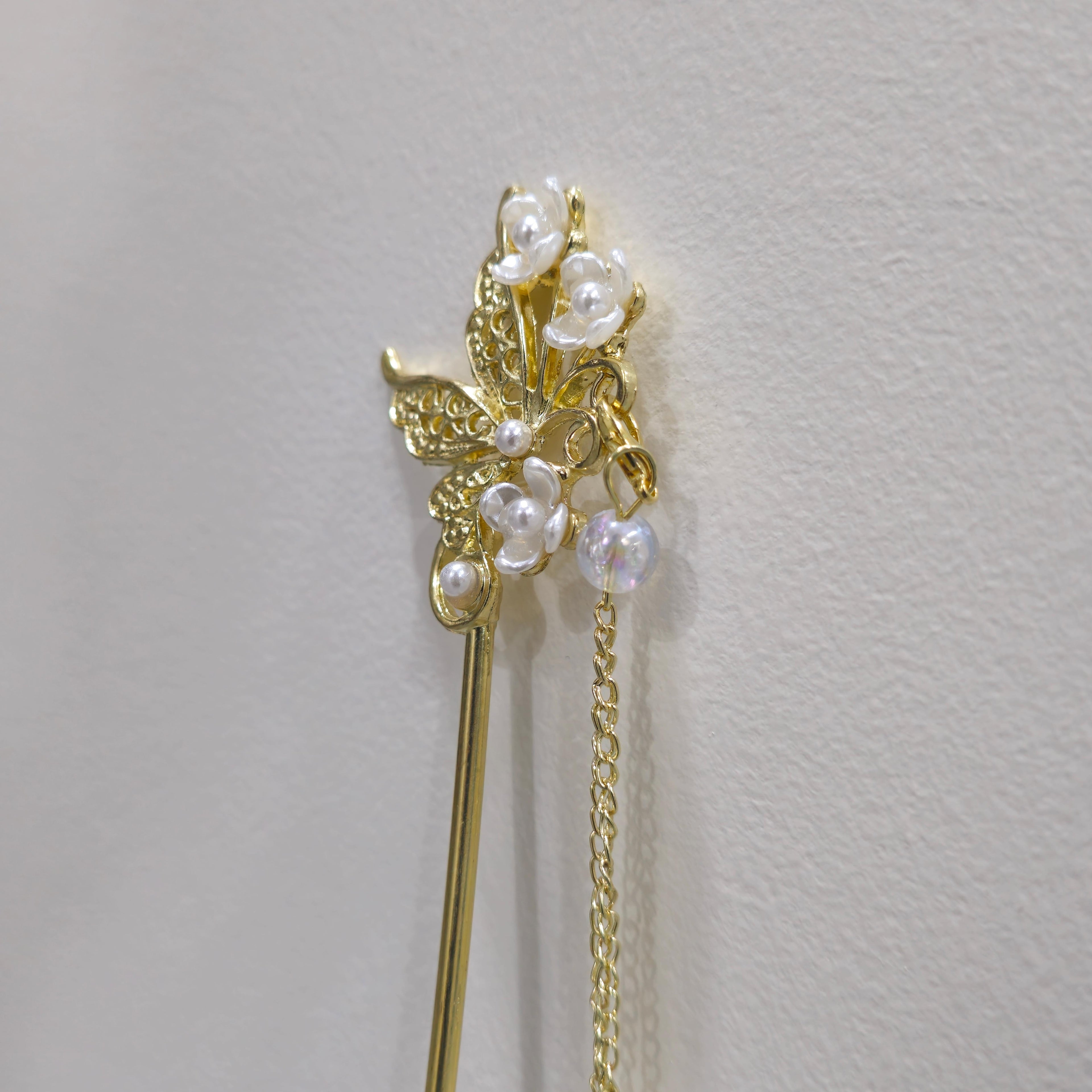 Golden Butterfly Hairpin