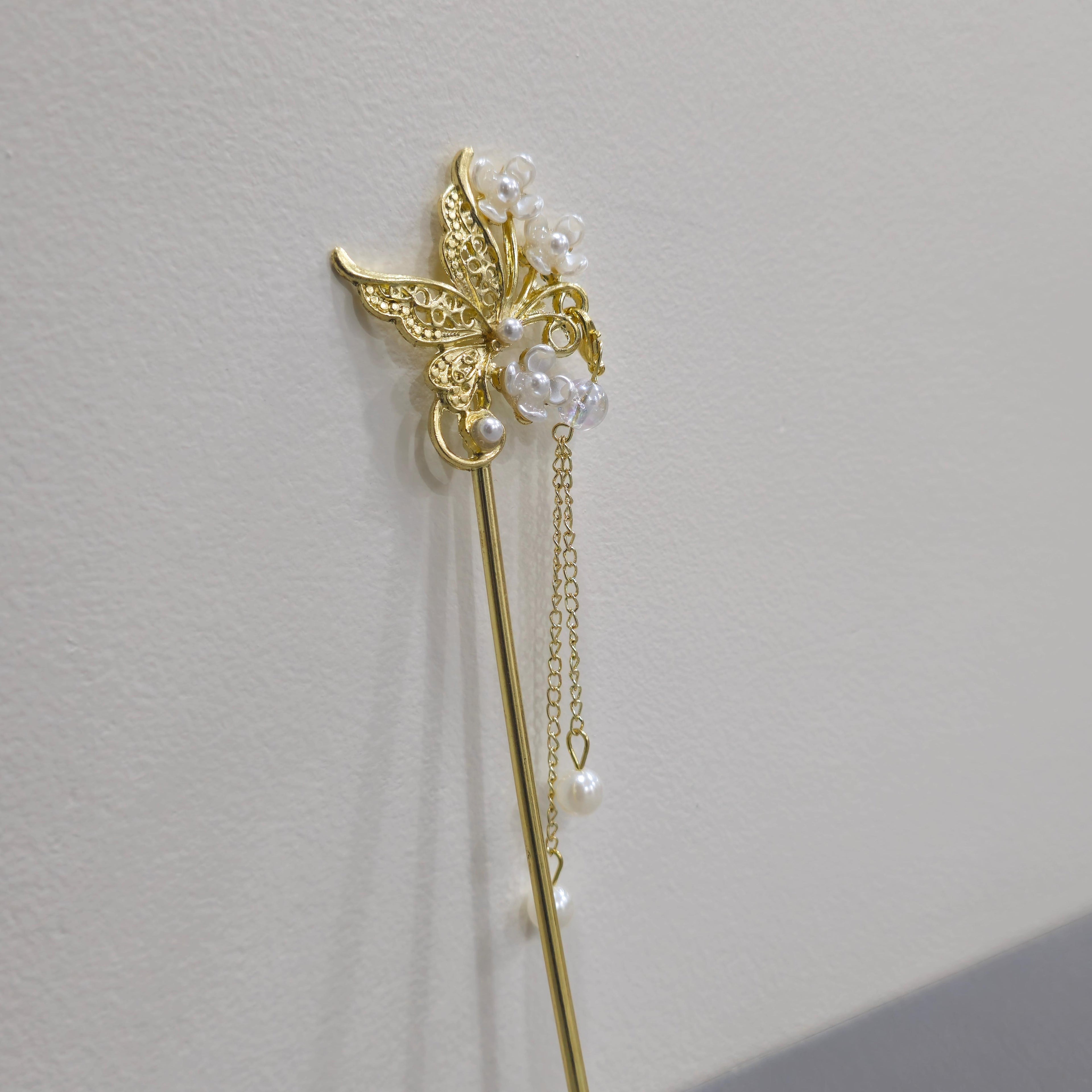 Golden Butterfly Hairpin