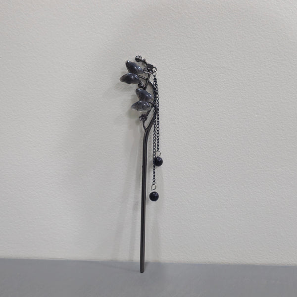 Black Rose Hairpin
