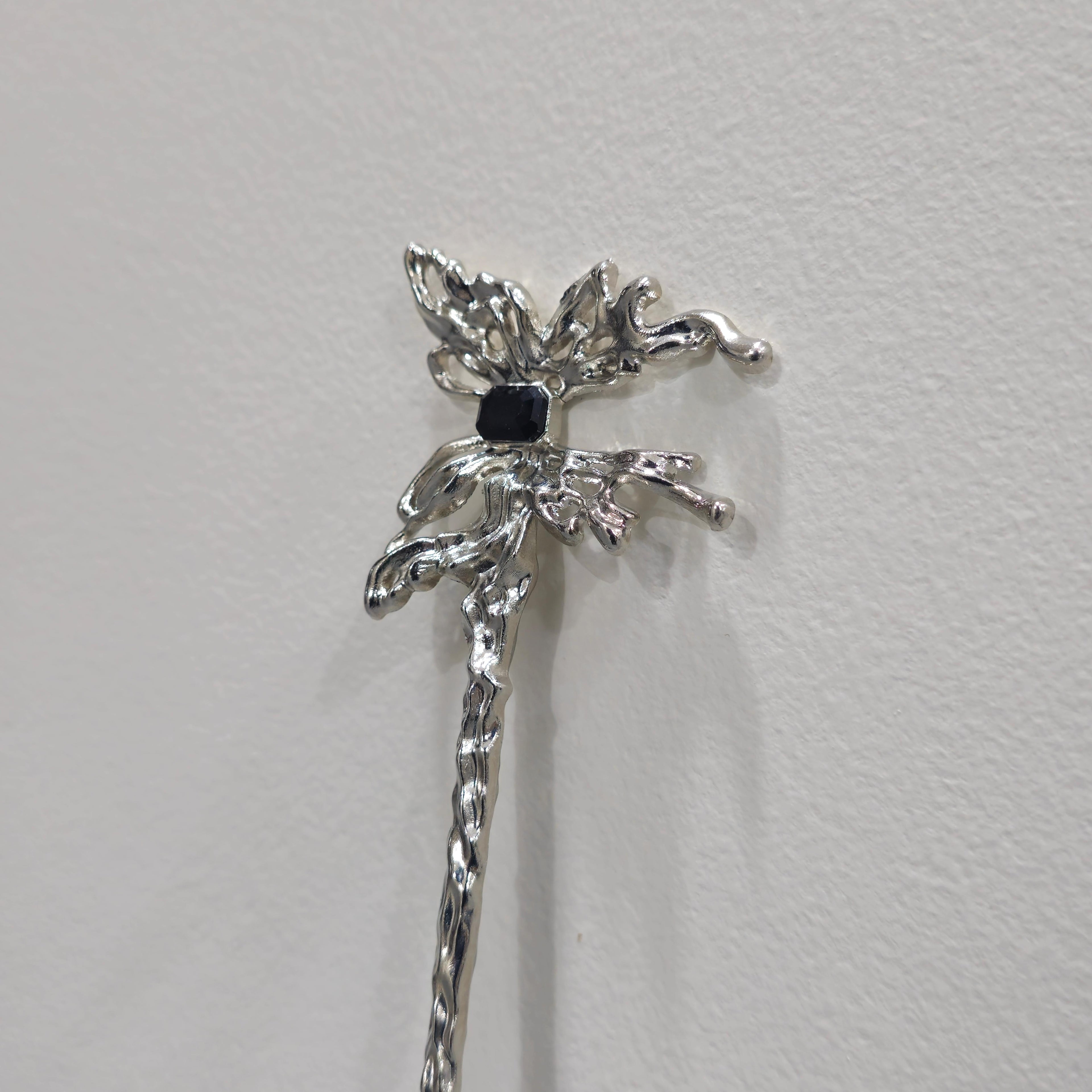 Scarlet Butterfly Hairpin