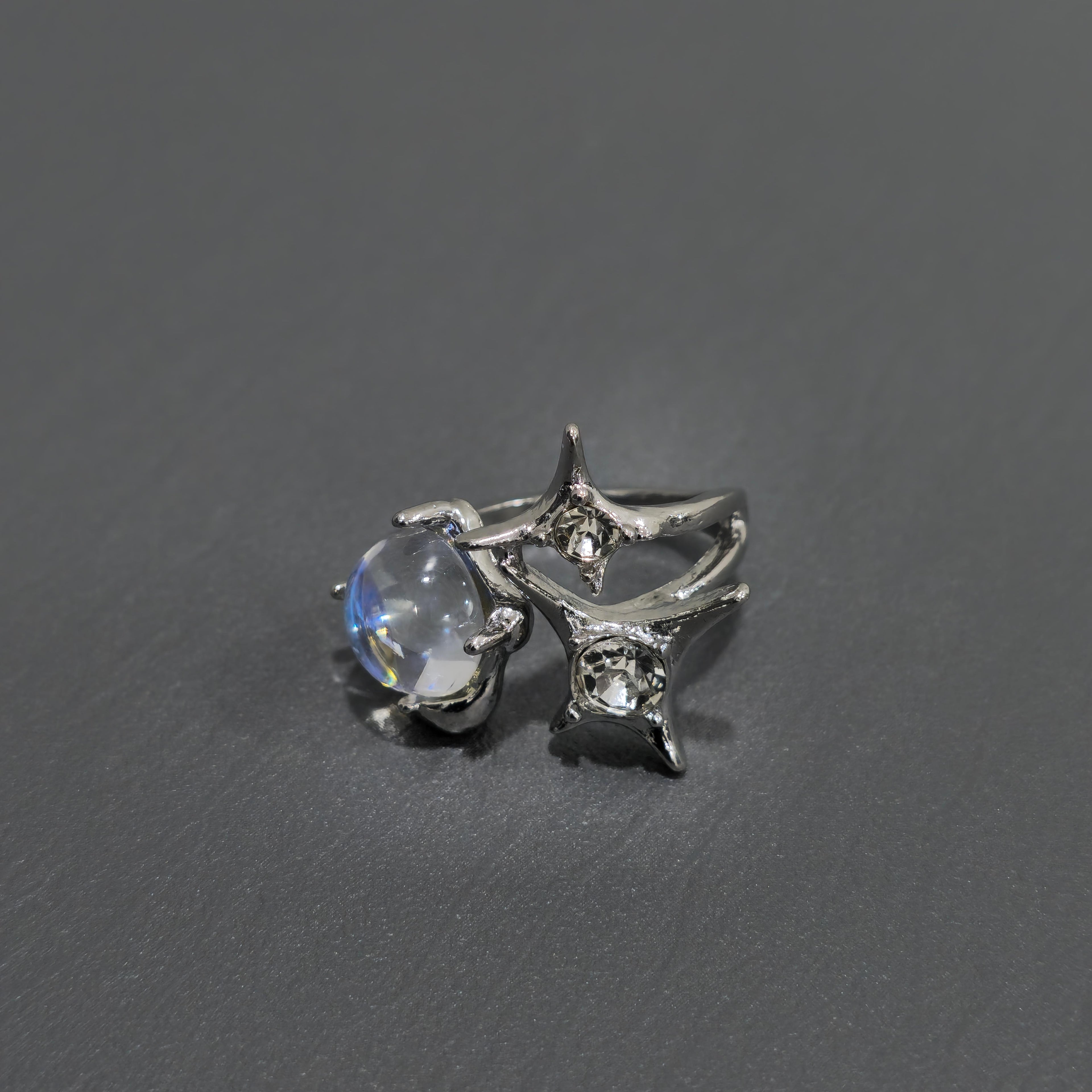 Eight-Pointed Star Moonlight Ring