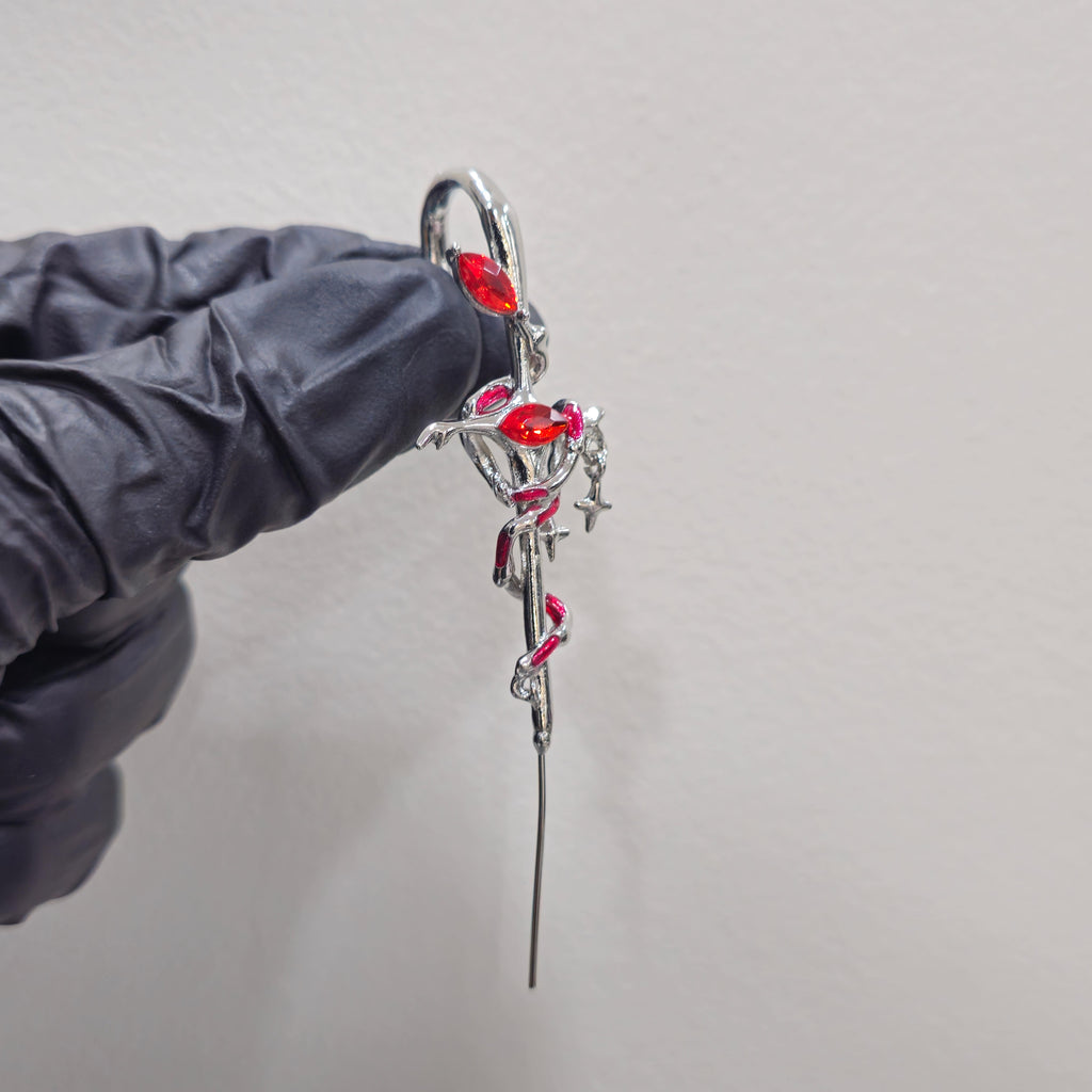 Crimson Serpent Earrings