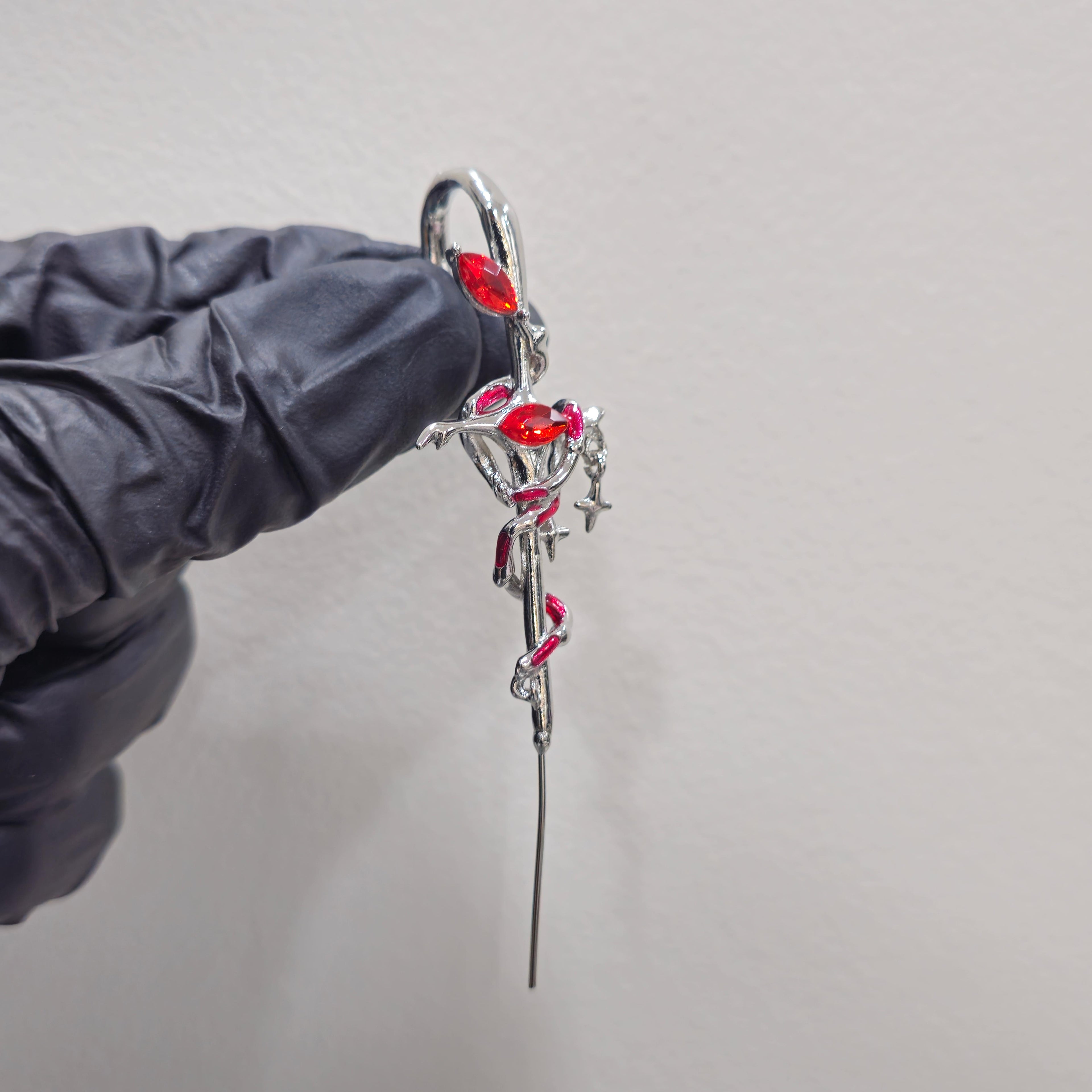 Crimson Serpent Earrings