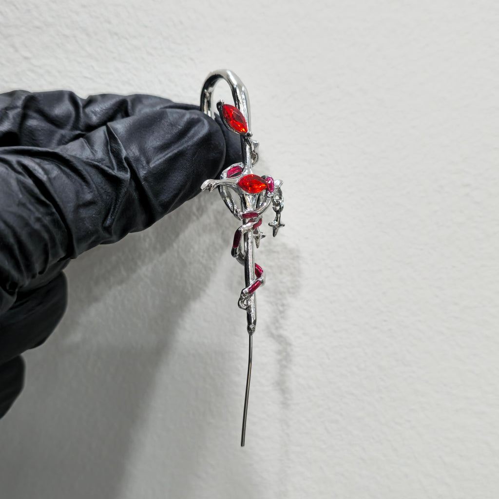 Crimson Serpent Earrings