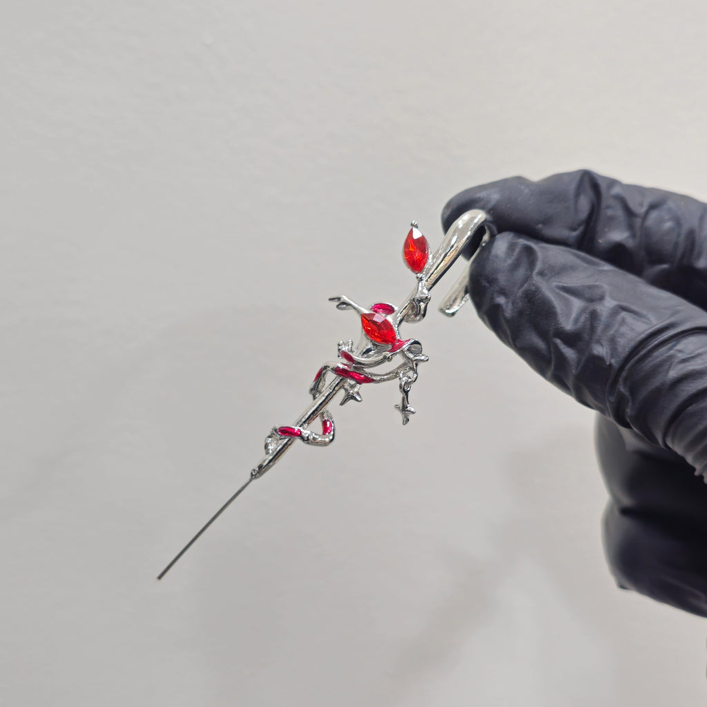 Crimson Serpent Earrings