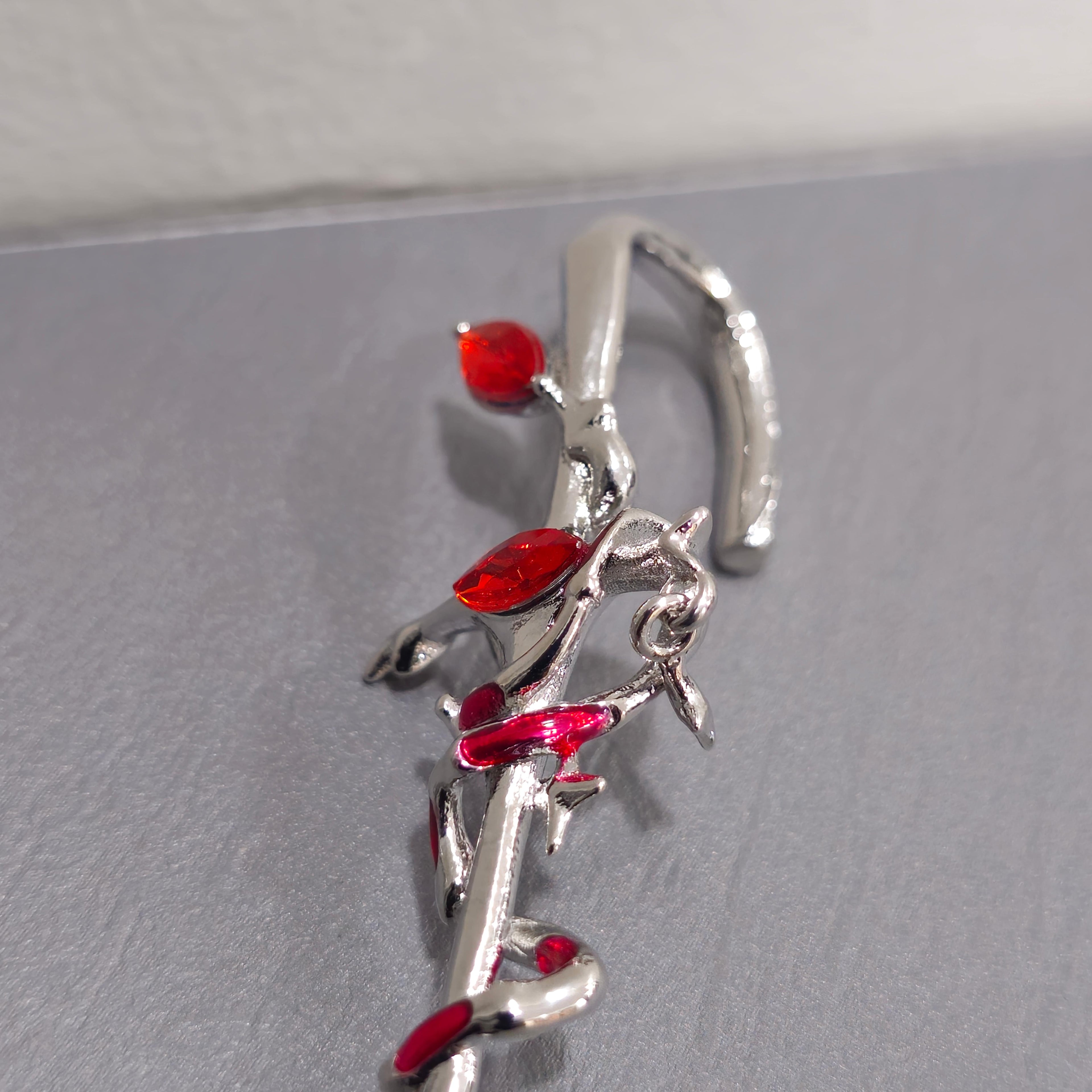 Crimson Serpent Earrings