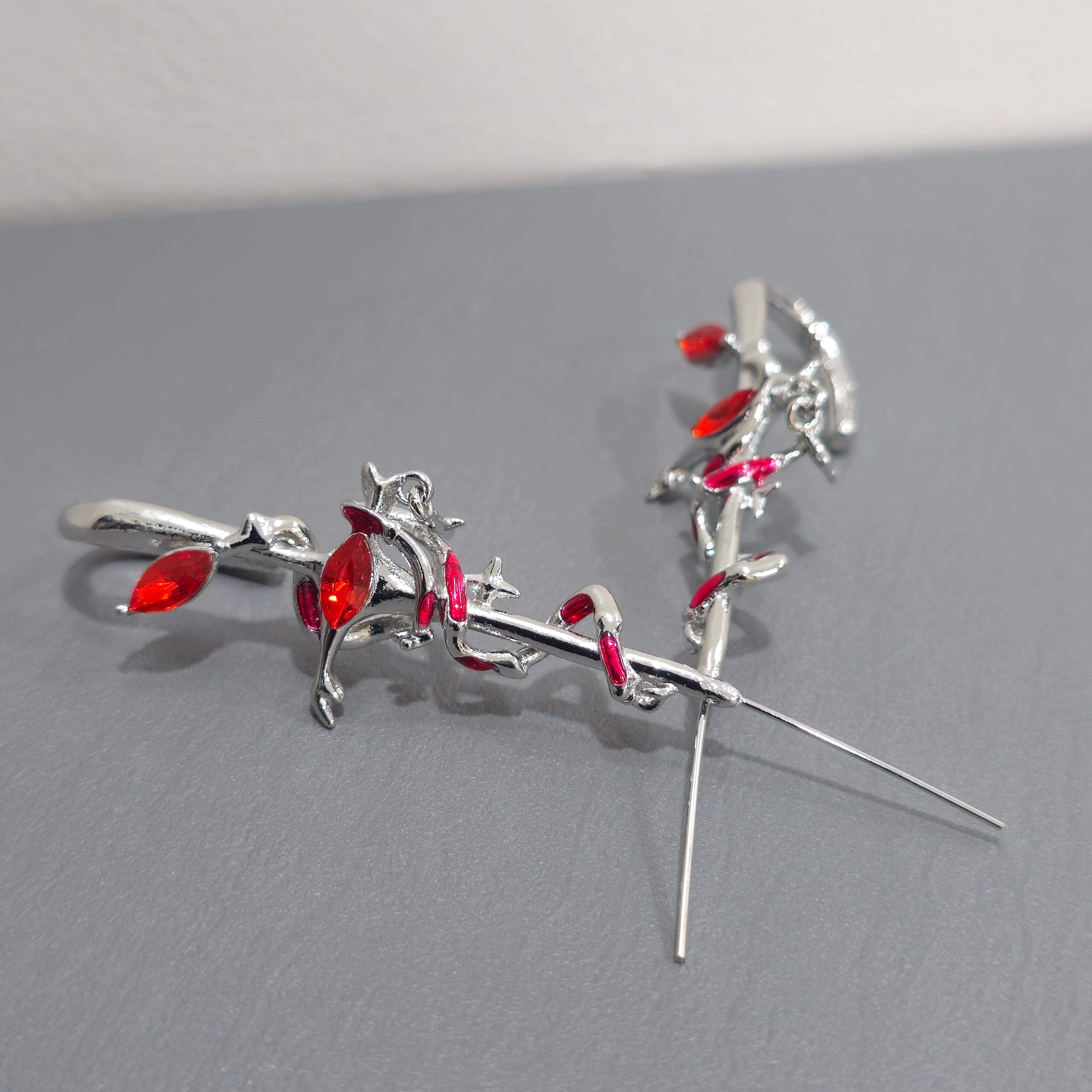 Crimson Serpent Earrings