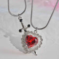 Noir Couple Heart Necklace (Contains 2 Necklaces)