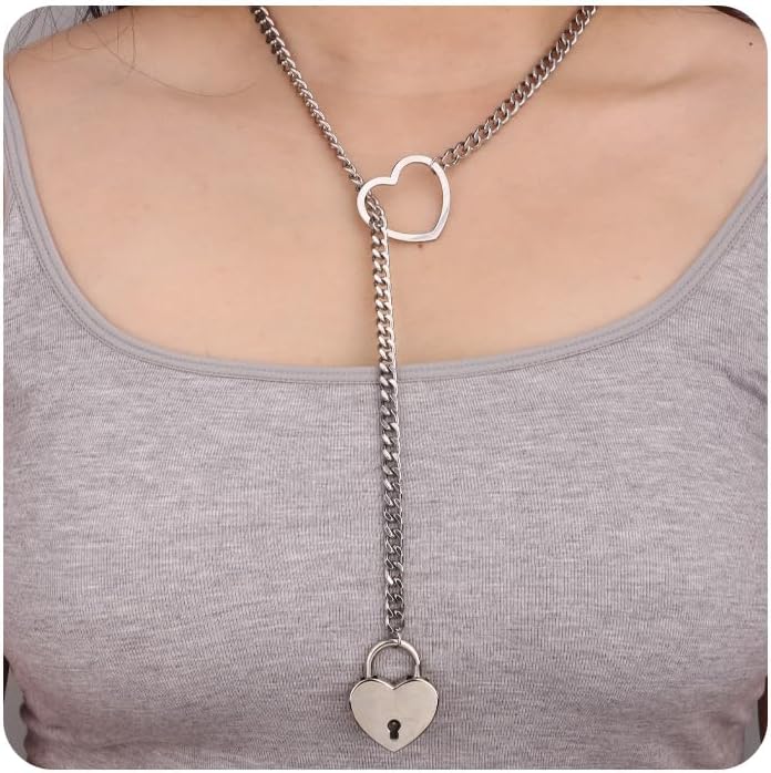 Heart O-ring Slip Chain Necklace