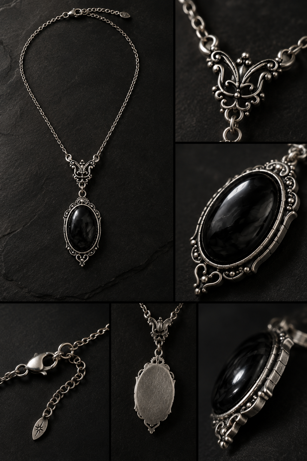 Alt jewellery gothic Victorian necklace by Eclipse Beads India