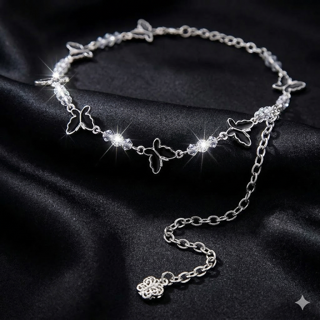 Hollow Butterfly Crystal Waist Chain