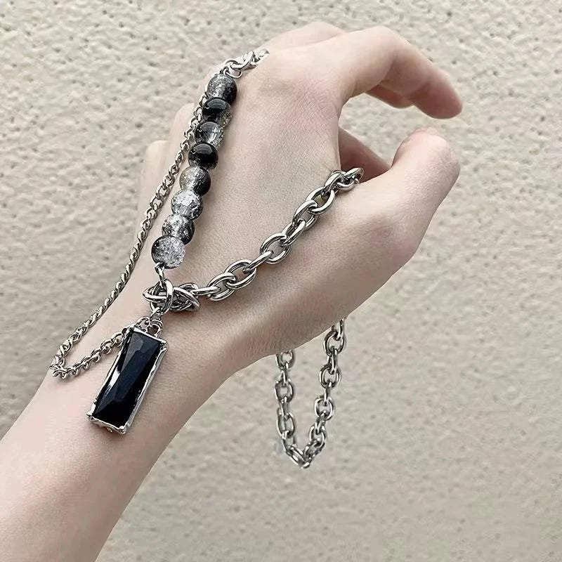 Obsidian Edge anti-tarnish necklace detail