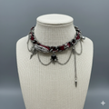 Exaggerated Heart Choker – Gothic Luxe Statement Necklace - Eclipse Beads