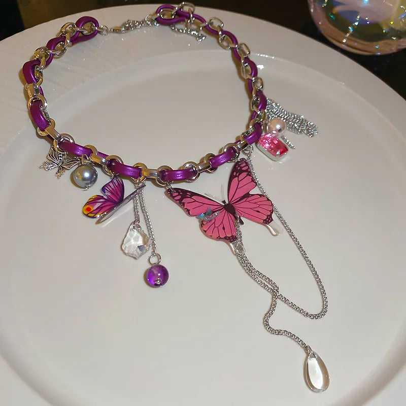 Sweet Butterfly Choker Necklace