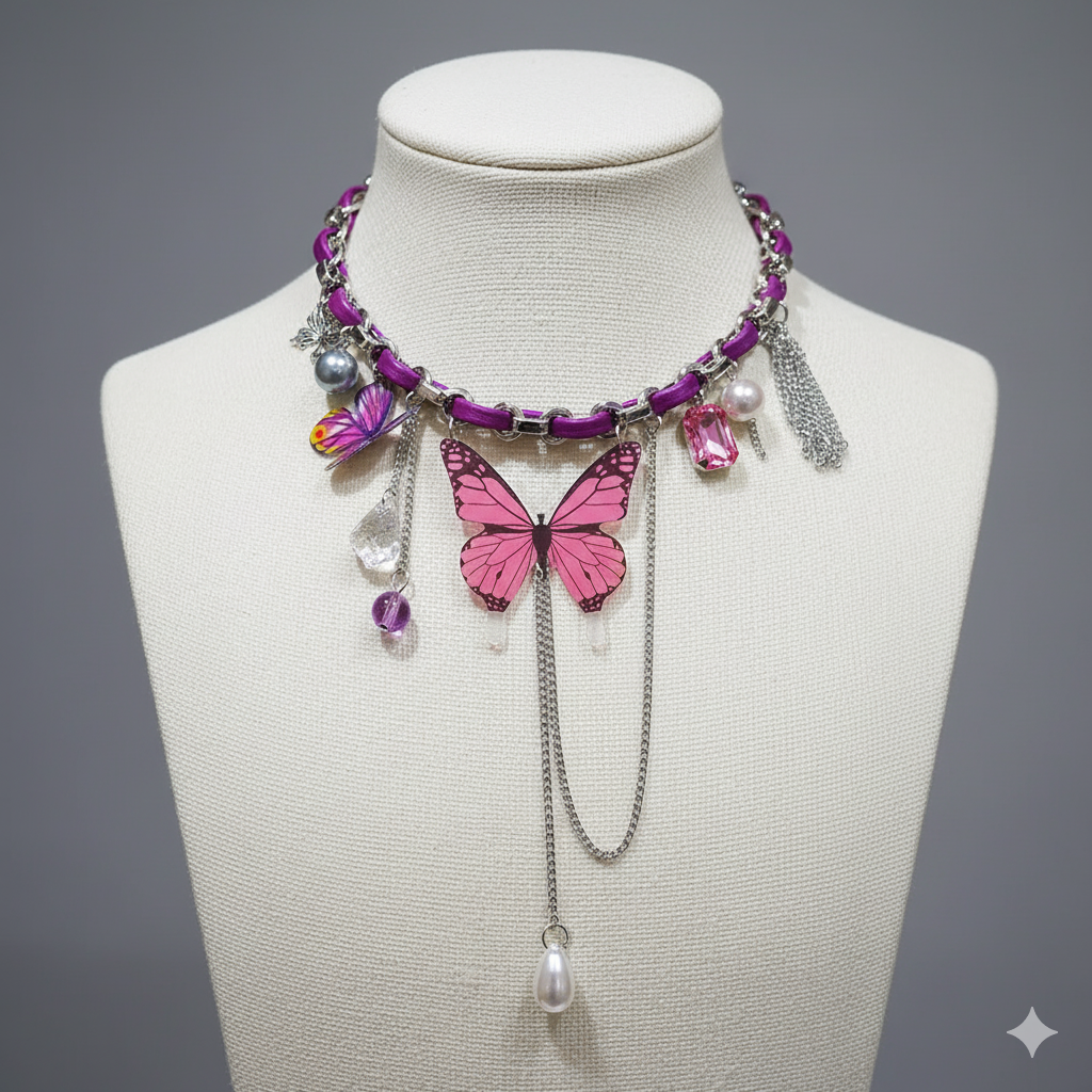 Sweet Butterfly Choker Necklace